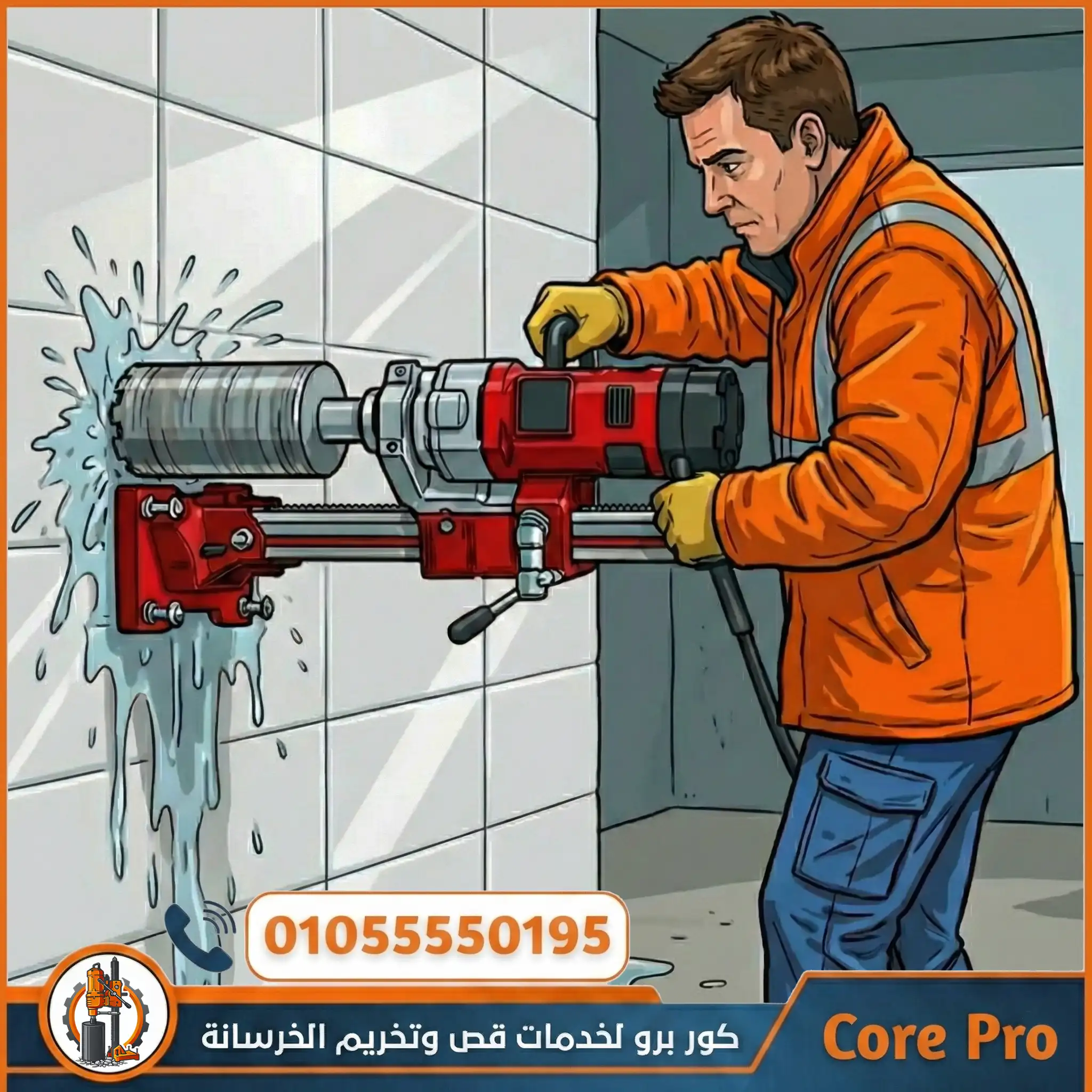 أفضل طرق تخريم الخرسانة بالكور لعمل فتحات الغاز والسباكة