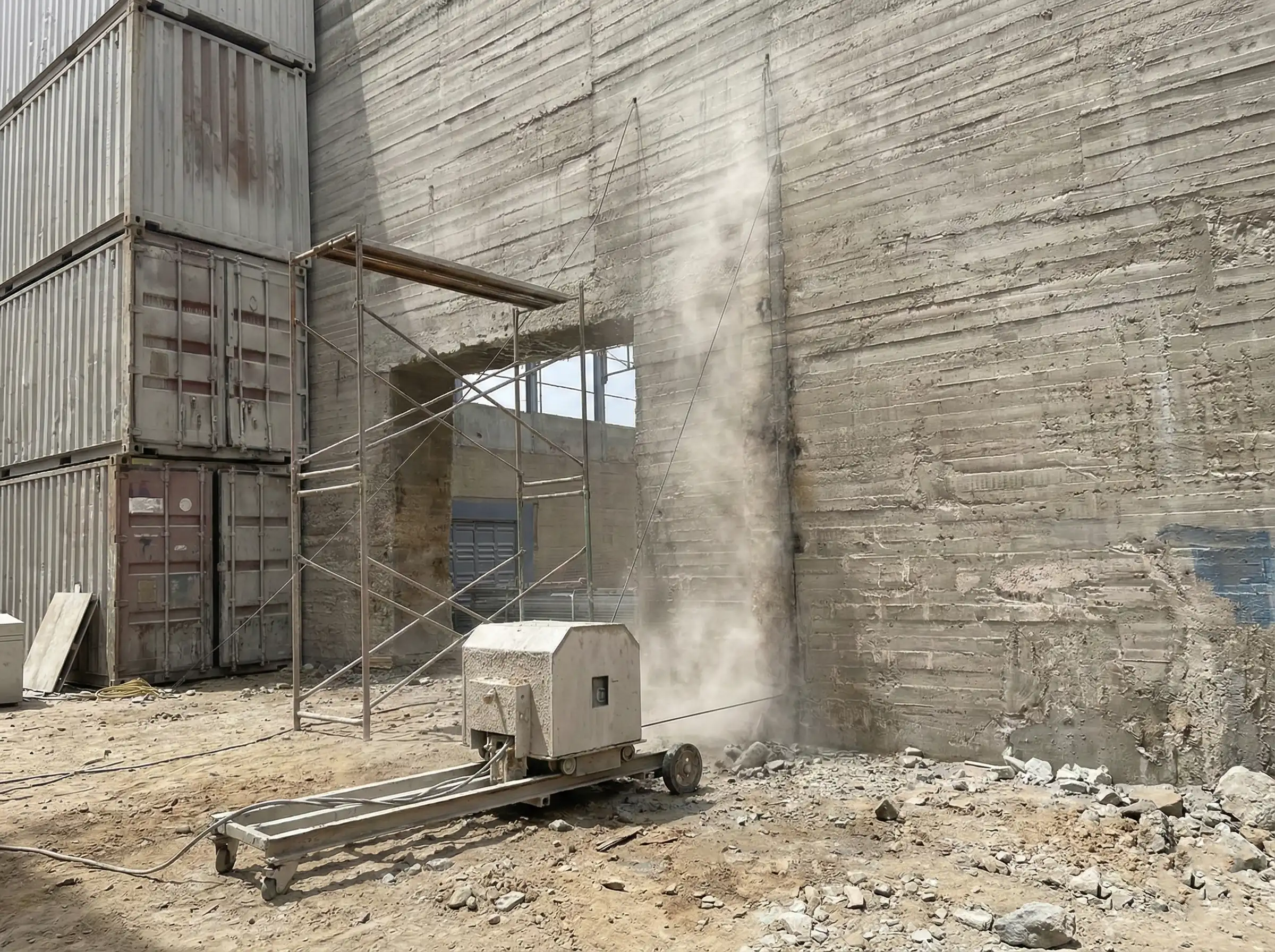 قص خرسانة بالواير الماسي 2