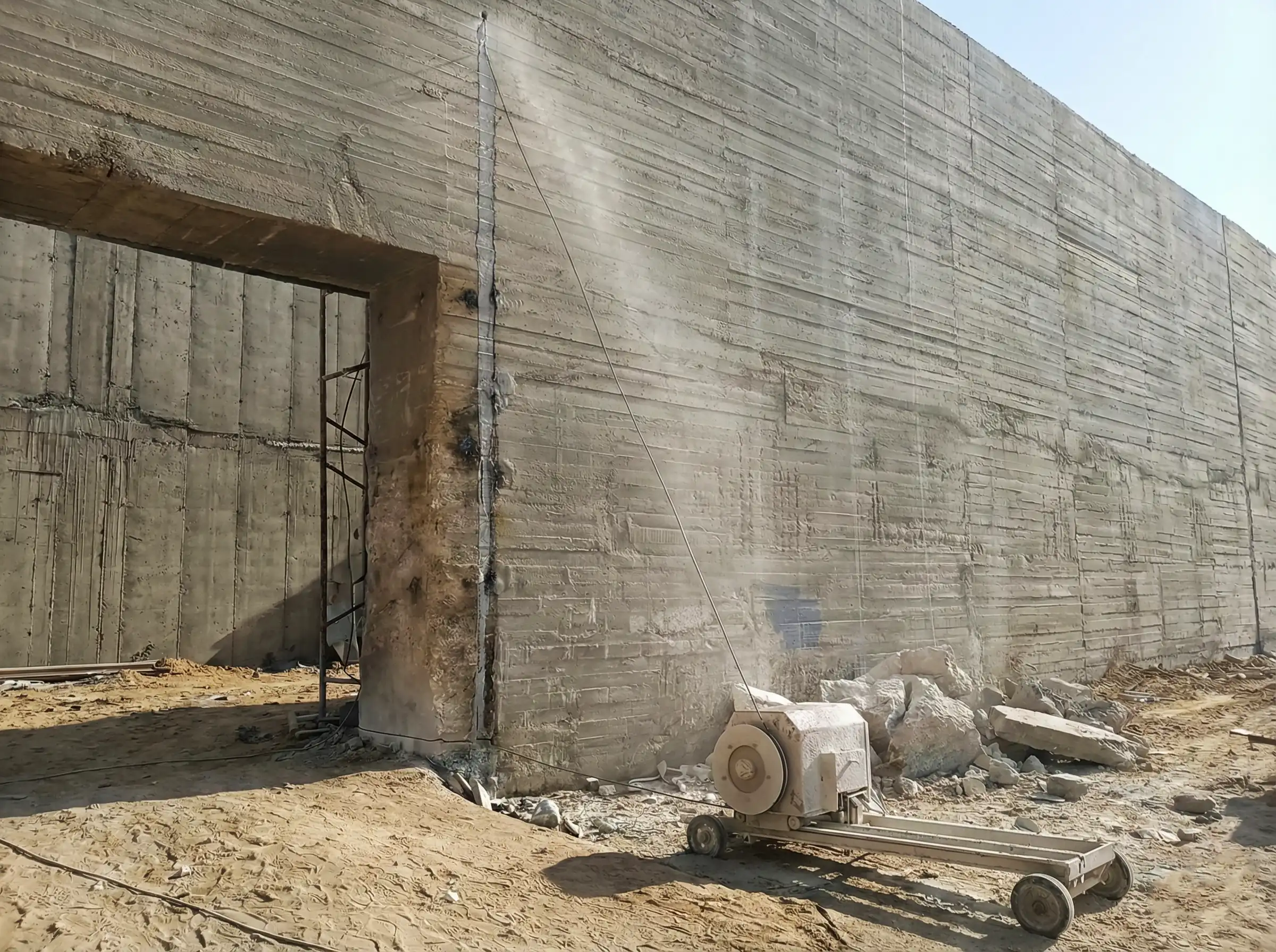 قص خرسانة بالواير الماسي 3